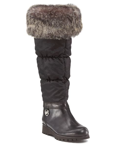 michael kors blue furry boots